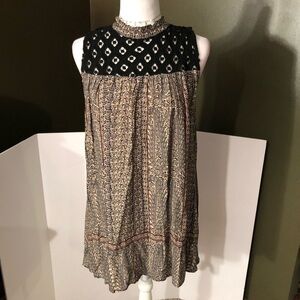 🆕 Hazel Sleeveless Black/Tan Dress Size S